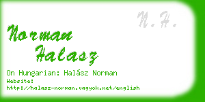 norman halasz business card